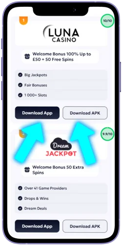 Go to the official casino website